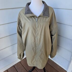 Columbia Men's Tan Jacket with Gray Collar, XXL